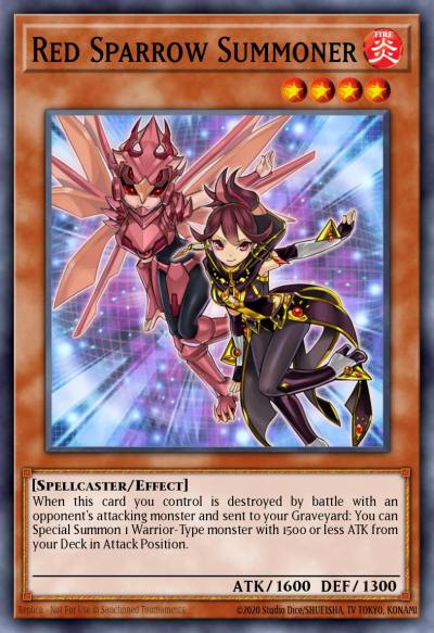 Red Sparrow Summoner Common YS14-EN018 Super Starter Space-Time Showdown Yugioh card