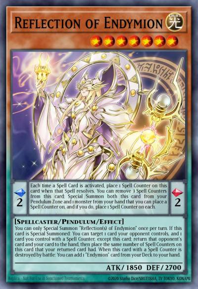 Reflection of Endymion Super Rare SR08-EN002 Structure Deck Order of the Spellcasters Yugioh card