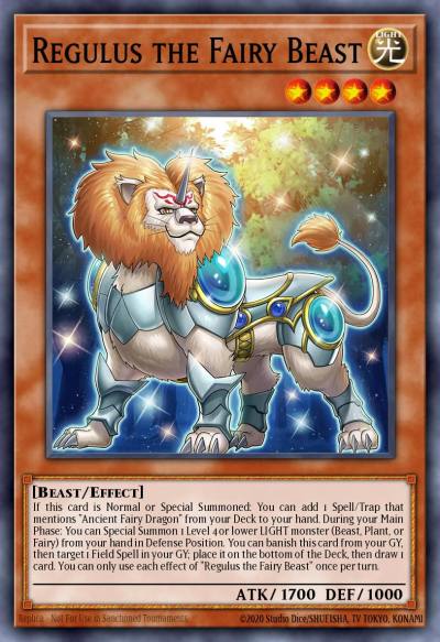 Regulus the Fairy Beast Common ALIN-EN006 Alliance Insight Yugioh card