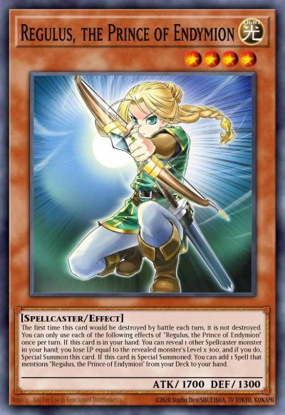 Regulus, the Prince of Endymion Secret Rare BLGG-EN050 Battles of Legend: Glorious Gallery Yugioh card