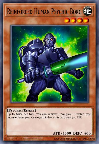 Reinforced Human Psychic Borg Super Rare RGBT-EN029 Raging Battle Yugioh card