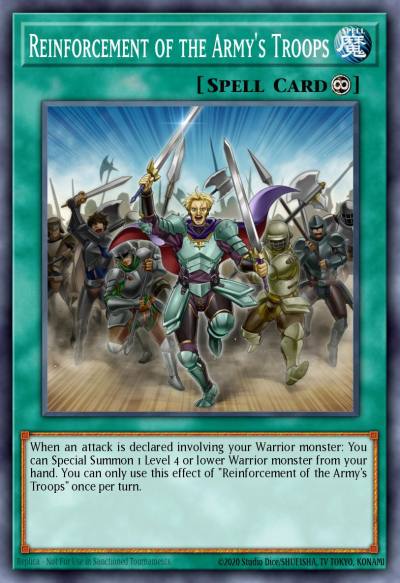 Reinforcement of the Armys Troops Ultra Rare MP22-EN051 2022 Tin of the Pharaohs Gods Yugioh card