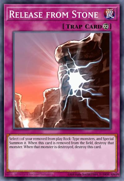 Release from Stone Common GLAS-EN068 Gladiators Assault Yugioh card