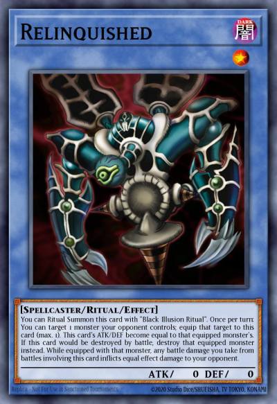 Relinquished Super Rare DB1-EN015 Dark Beginning 1 Yugioh card