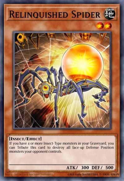 Relinquished Spider Common SOVR-EN017 Stardust Overdrive Yugioh card