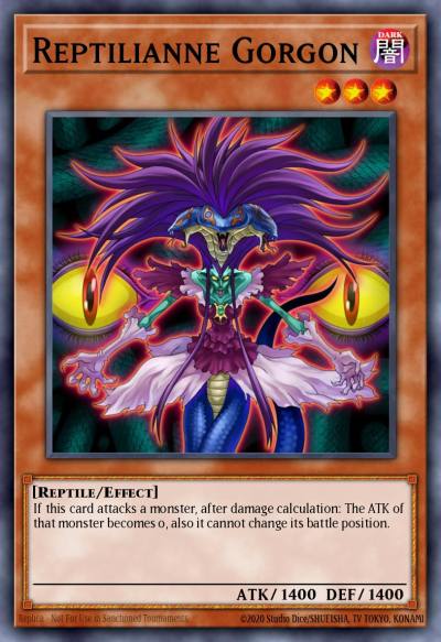 Reptilianne Gorgon Common BP03-EN067 Battle Pack 3 Monster League Yugioh card