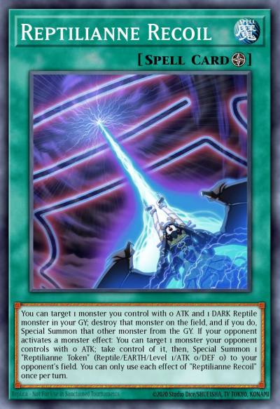 Reptilianne Recoil Common BODE-EN061 Burst of Destiny Yugioh card