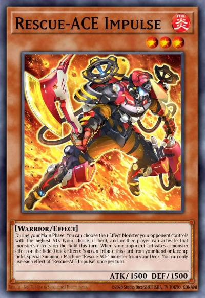 Rescue-ACE Impulse Rare MZMU-EN098 Maze of Muertos Yugioh card