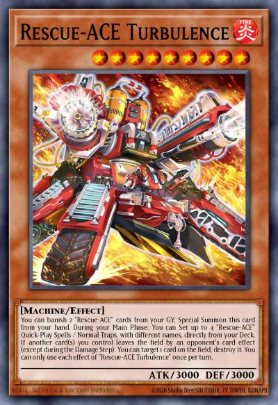 Rescue-ACE Turbulence Collector's Rare AMDE-EN007 Amazing Defenders Yugioh card