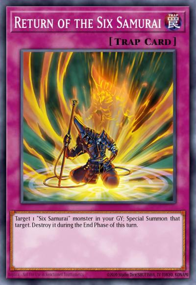 Return of the Six Samurai Common GLD2-EN049 Gold Series 2009 Yugioh card