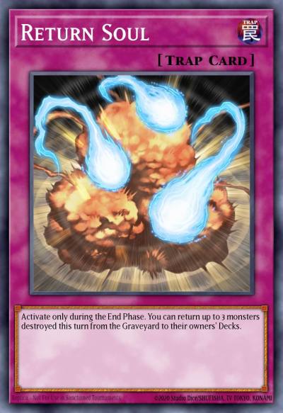 Return Soul Super Rare DP04-EN028 Duelist Pack Zane Truesdale Yugioh card