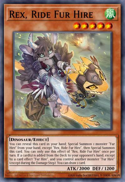 Rex, Ride Fur Hire Super Rare BPRO-EN017 Burst Protocol Yugioh card