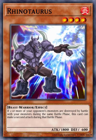 Rhinotaurus Rare BP03-EN076 Battle Pack 3 Monster League Yugioh card