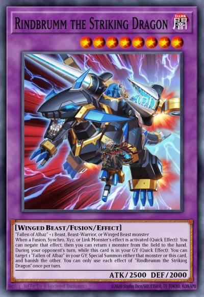 Rindbrumm the Striking Dragon Collector's Rare RA02-EN025 25th Anniversary Rarity Collection II Yugioh card