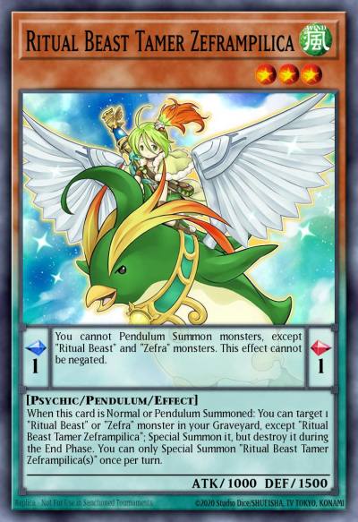 Ritual Beast Tamer Zeframpilica Common CROS-EN028 Crossed Souls Yugioh card