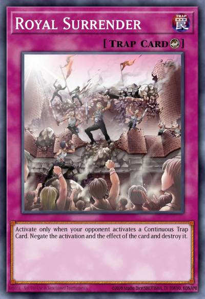 Royal Surrender Rare DR3-EN239 Dark Revelation Volume 3 Yugioh card