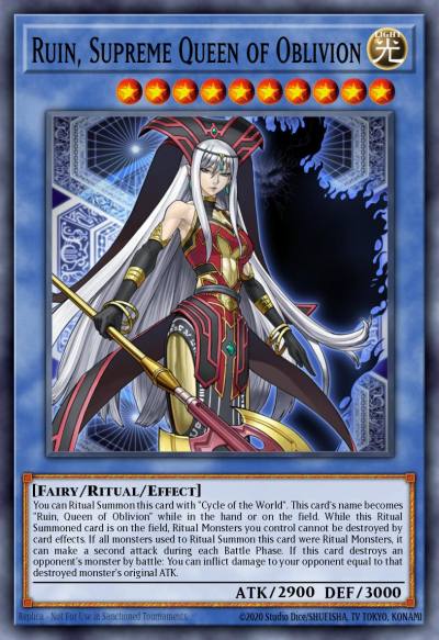 Ruin Supreme Queen of Oblivion Rare CYHO-EN029 Cybernetic Horizon Yugioh card