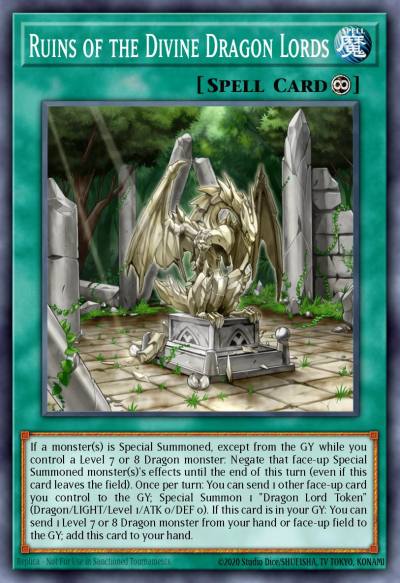 Ruins of the Divine Dragon Lords Super Rare SR02-EN024 Rise of the True Dragons Structure Deck Yugioh card