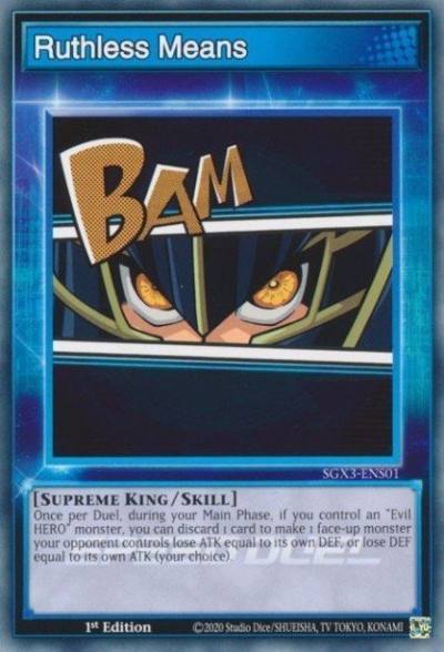 Ruthless Means Common SGX3-ENS01 Speed Duel GX Duelists of Shadows Yugioh card