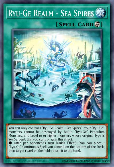 Ryu-Ge Realm - Sea Spires Rare CRBR-EN038 Crossover Breakers Yugioh card
