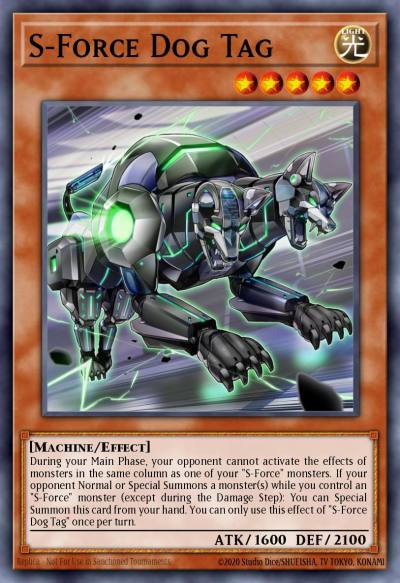 S-Force Dog Tag Common LIOV-EN014 Lightning Overdrive Yugioh card