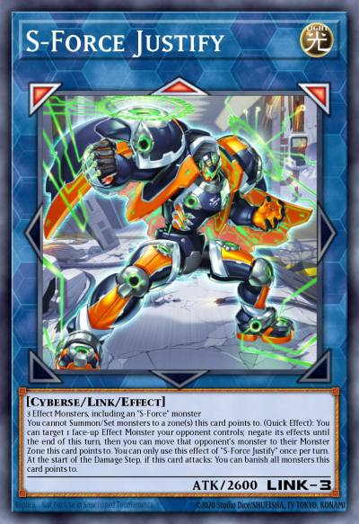 S-Force Justify Ultra Rare BLVO-EN048 Blazing Vortex Yugioh card