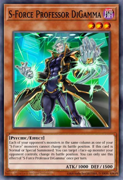 S-Force Professor DiGamma Common BLVO-EN012 Blazing Vortex Yugioh card