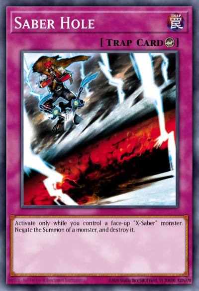 Saber Hole Super Rare ABPF-EN073 Absolute Powerforce Yugioh card