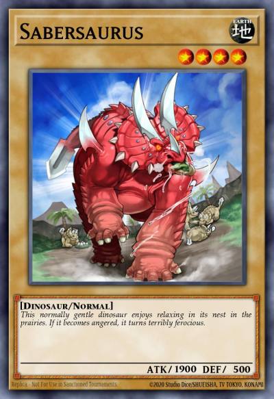Sabersaurus Common DEM1-EN003 Demo Pack Yugioh card