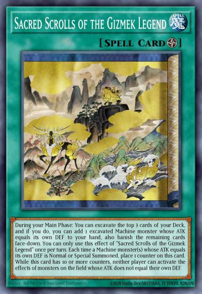 Sacred Scrolls of the Gizmek Legend Rare MP22-EN160 2022 Tin of the Pharaohs Gods Yugioh card