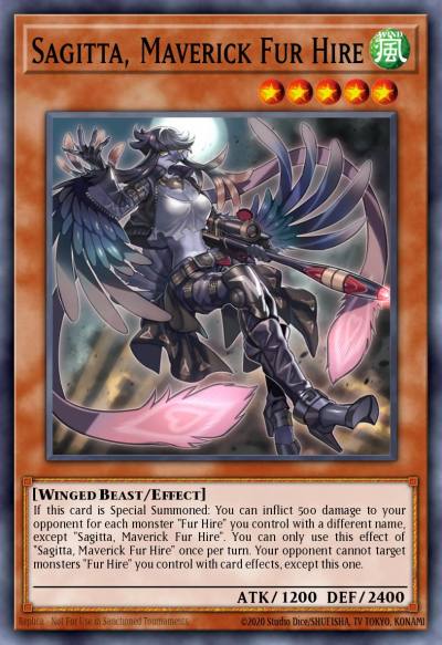 Sagitta Maverick Fur Hire Common MP19-EN250 2019 Gold Sarcophagus Tin Mega Pack Yugioh card