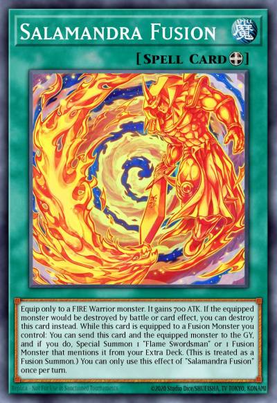 Salamandra Fusion Rare MZMI-EN007 Maze of Millennia Yugioh card