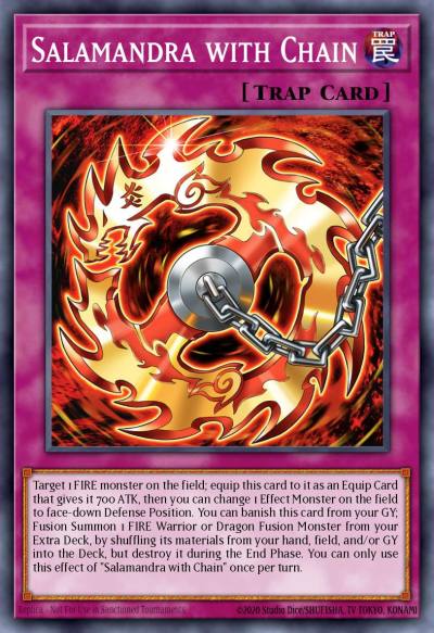 Salamandra with Chain Rare MZMI-EN009 Maze of Millennia Yugioh card