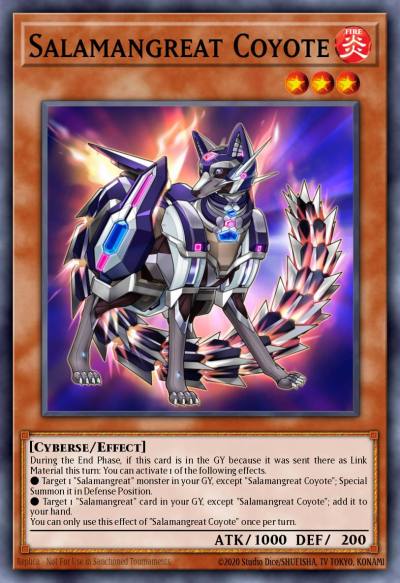 Salamangreat Coyote Super Rare RIRA-ENSE1 Rising Rampage Special Edition Yugioh card