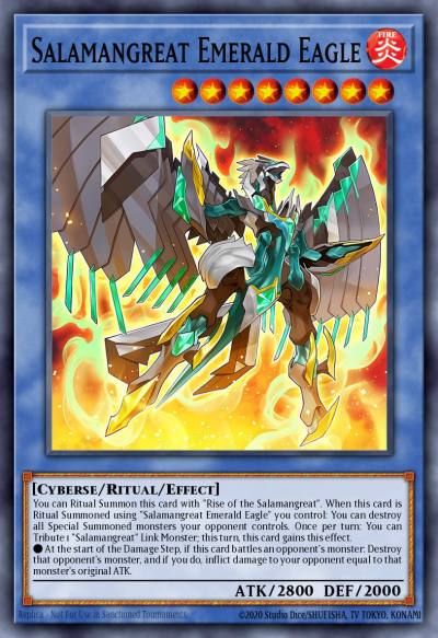 Salamangreat Emerald Eagle Common MP19-EN179 2019 Gold Sarcophagus Tin Mega Pack Yugioh card