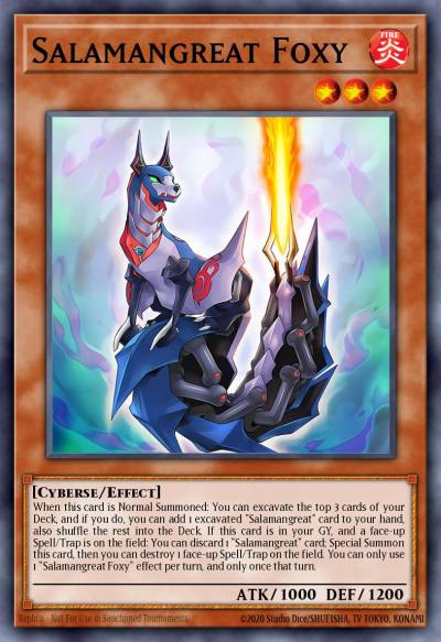 Salamangreat Foxy Prismatic Secret Rare MP19-EN154 2019 Gold Sarcophagus Tin Mega Pack Yugioh card