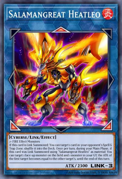Salamangreat Heatleo Prismatic Secret Rare MP19-EN186 2019 Gold Sarcophagus Tin Mega Pack Yugioh card