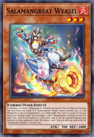 Salamangreat Weasel Super Rare LD10-EN002 Legendary Duelists Soulburning Volcano Yugioh card