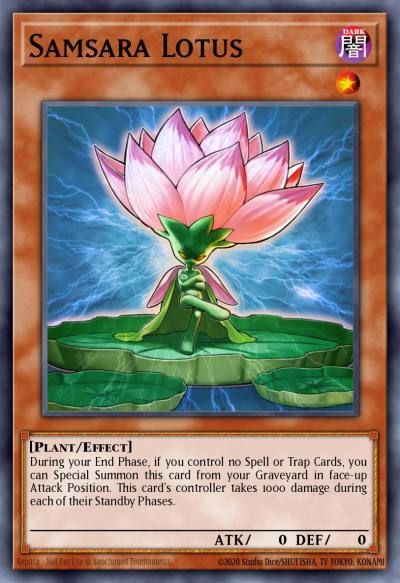 Samsara Lotus Common PTDN-EN004 Phantom Darkness Yugioh card