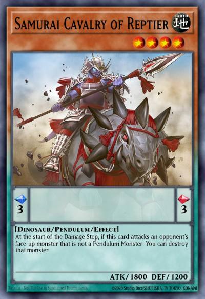 Samurai Cavalry of Reptier Rare DOCS-EN000 Dimension of Chaos Yugioh card