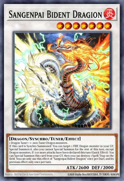 Sangenpai Bident Dragion Ultra Rare MP25-EN190 2025 Mega-Pack Tin Yugioh card