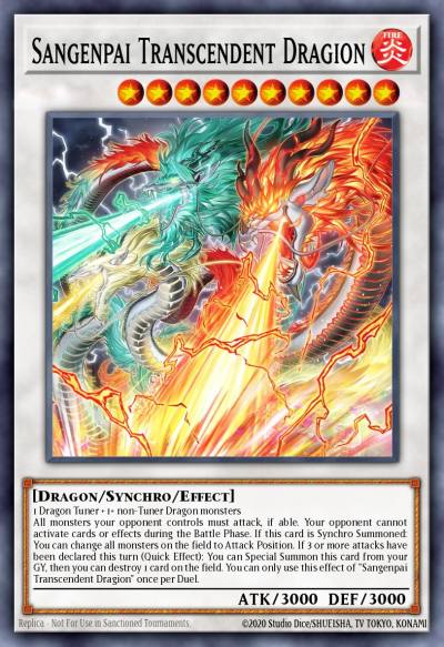 Sangenpai Transcendent Dragion Ultra Rare MP25-EN191 2025 Mega-Pack Tin Yugioh card