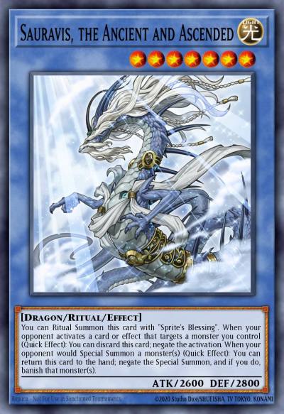 Sauravis the Ancient and Ascended Collector's Rare RA02-EN019 25th Anniversary Rarity Collection II Yugioh card