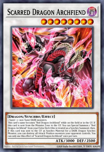 Scarred Dragon Archfiend Super Rare SDCK-EN049 Structure Deck The Crimson King Yugioh card
