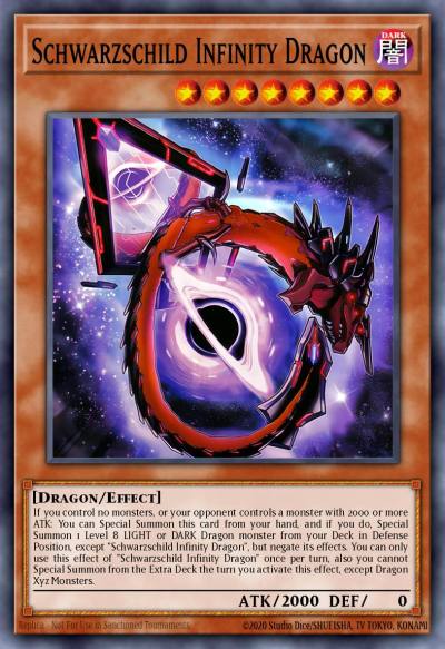 Schwarzschild Infinity Dragon Secret Rare MZTM-EN013 Maze of the Master Yugioh card