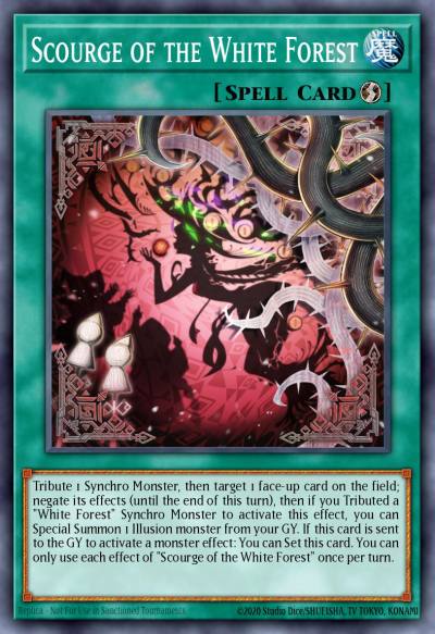 Scourge of the White Forest Ultra Rare MP25-EN250 2025 Mega-Pack Tin Yugioh card