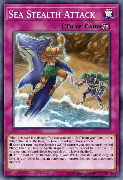 Sea Stealth Attack Rare LEDU-EN018 Legendary Duelists Yugioh card