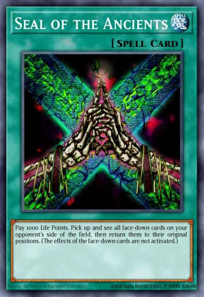 Seal of the Ancients Prismatic Secret Rare PCK-003 Yu-Gi-Oh! Power of Chaos Kaiba the Revenge promotional cards Yugioh card