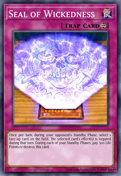 Seal of Wickedness Super Rare SOVR-EN079 Stardust Overdrive Yugioh card