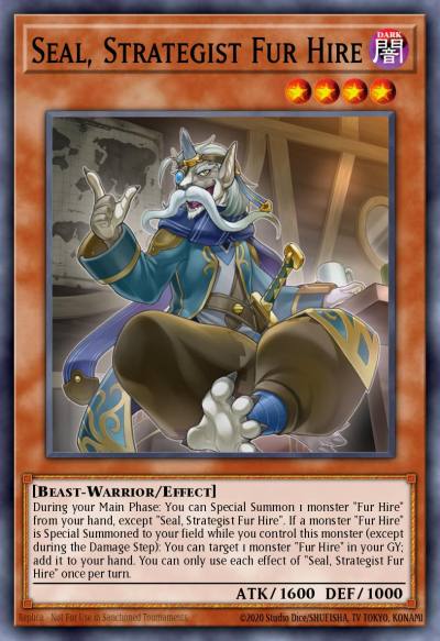 Seal Strategist Fur Hire Common MP19-EN248 2019 Gold Sarcophagus Tin Mega Pack Yugioh card